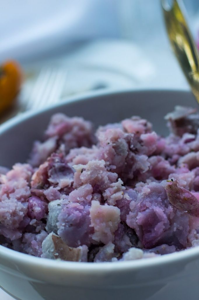 mashed purple potatoes