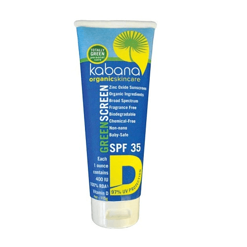Kabana Organic Skincare Green Screen D Sunscreen Lotion, SPF 35